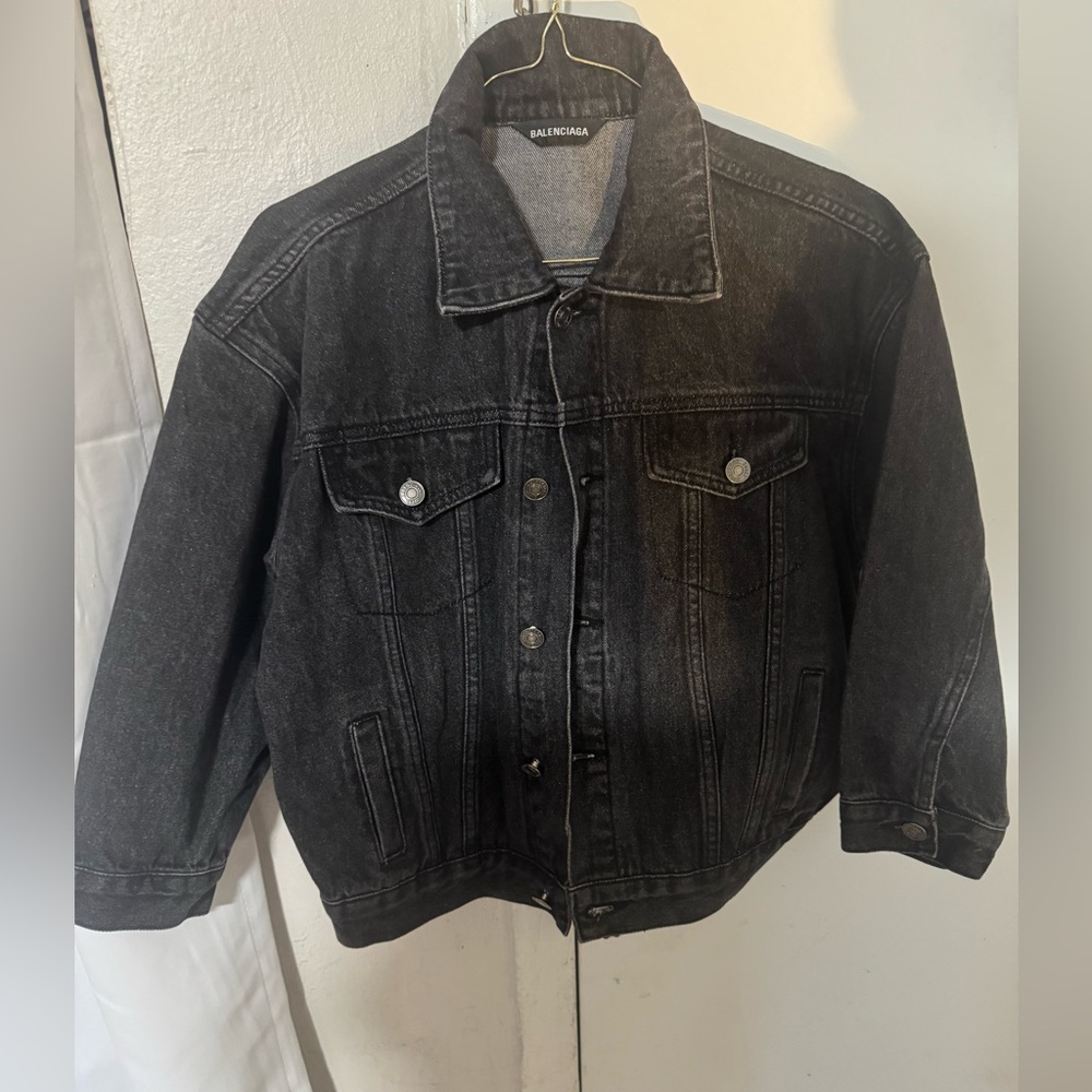Balenciaga kids Dark Gray / washed black Denim Jacket